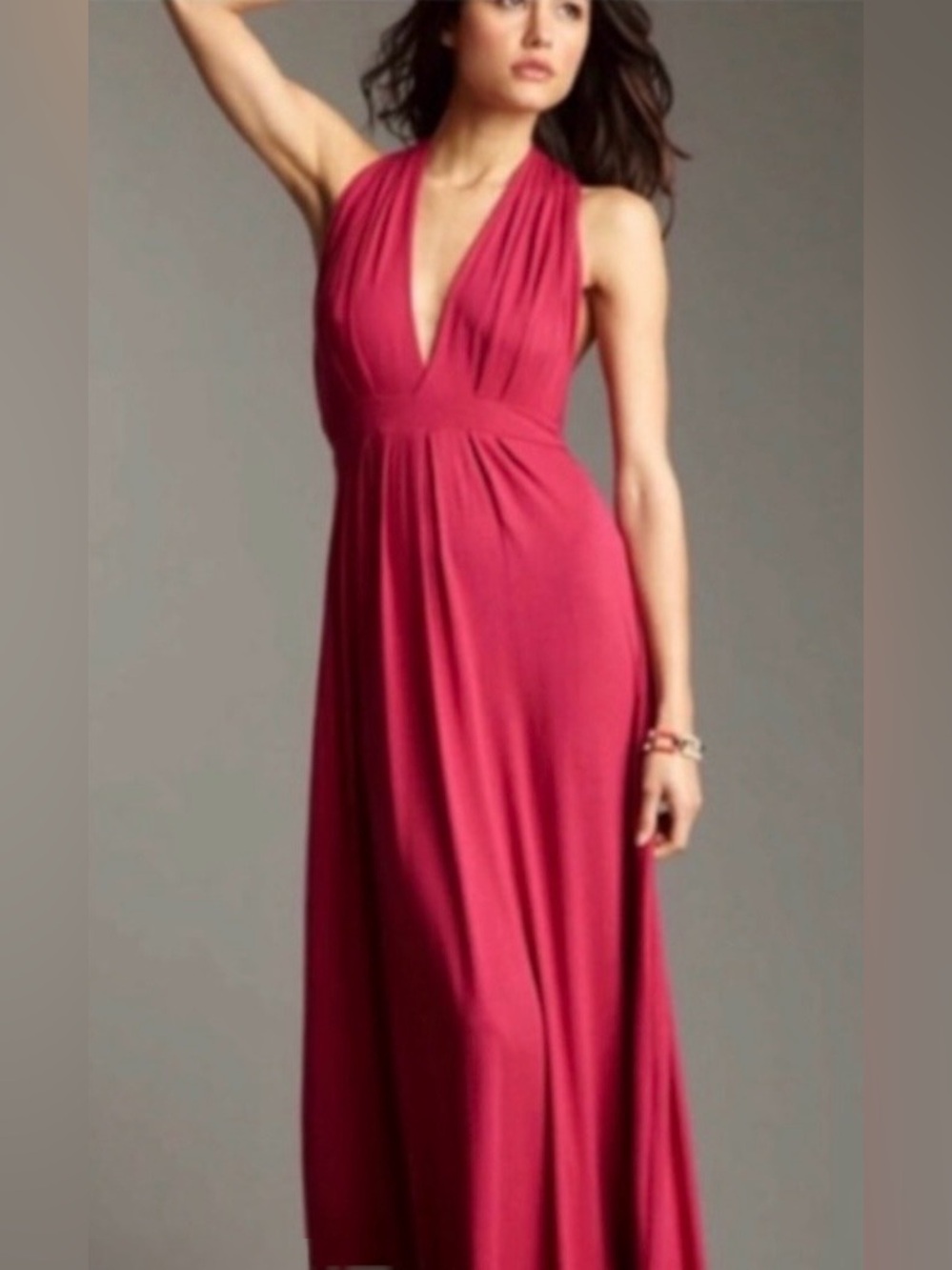 TART Collections Adrianna Plunging Neckline Maxi Dress size M NEW